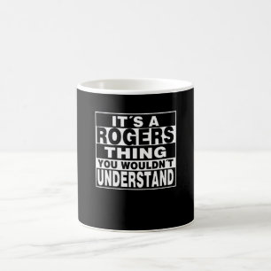 Caneca De Café Presente personalizado do sobrenome ROGERS