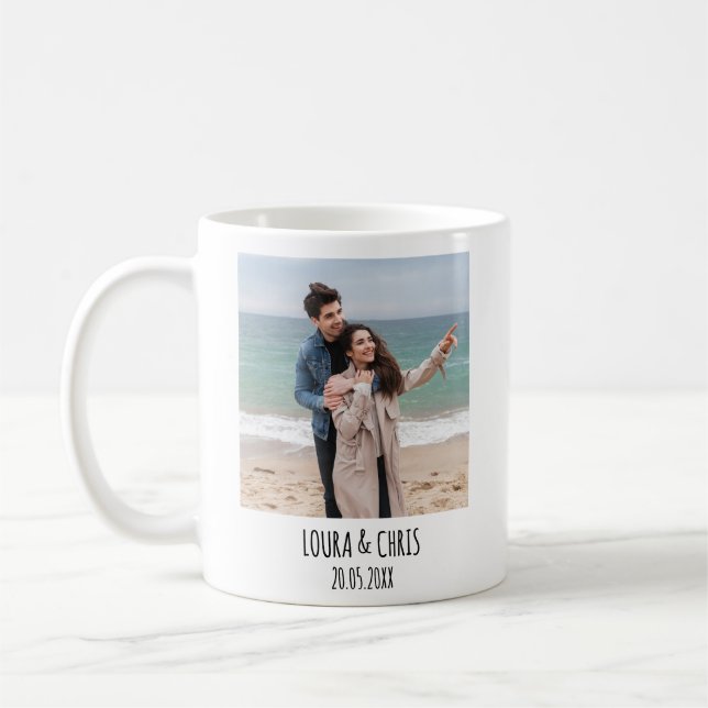 Caneca De Café Presente Personalizado Moderno Para Ela (Esquerda)