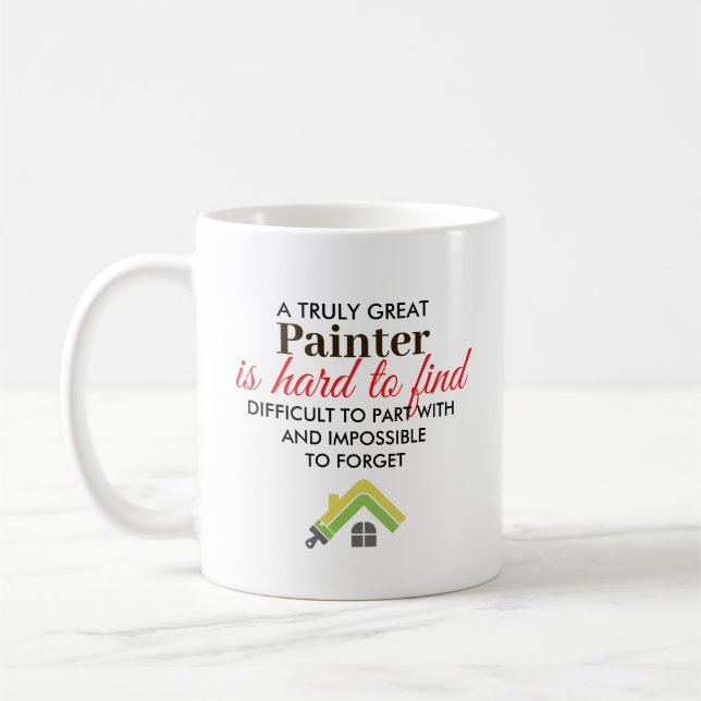 Caneca De Café Presente Personalizado Nome Grande Pintor (Esquerda)
