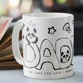 Caneca De Café Presente Personalizado Papai Panda Fofo