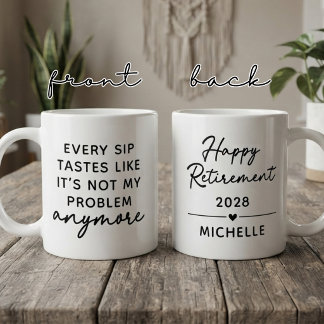 Caneca De Café Presente Personalizado para Festa de Aposentadoria