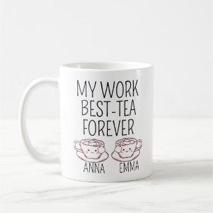 Caneca De Café Presente personalizado para melhor amiga no trabal