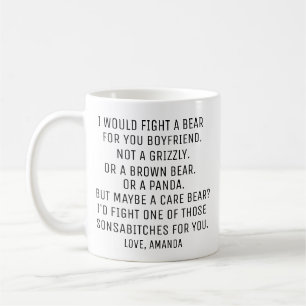 Caneca De Café Presente Personalizado para Namorado, Namorado Eng