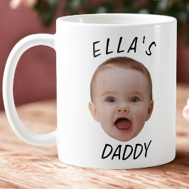 Caneca De Café Presente personalizado para o papai com foto do ro