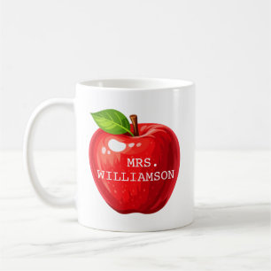 Caneca De Café Presente Personalizado para Professor Apple