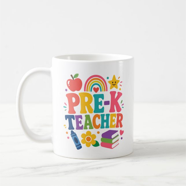 Caneca De Café Presente Personalizado para Professor de Pré-Escol (Esquerda)