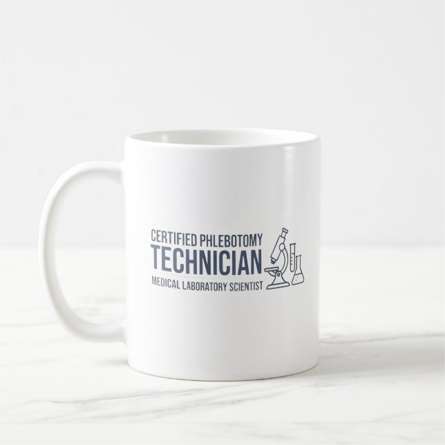 Caneca De Café Presente Personalizado para Técnico de Flebotomia  (Esquerda)