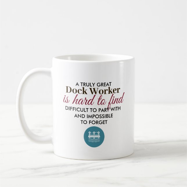 Caneca De Café Presente Personalizado para Trabalhador de Docas (Esquerda)