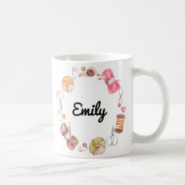 Caneca De Café Presente personalizado para tricô, tricô e lover d