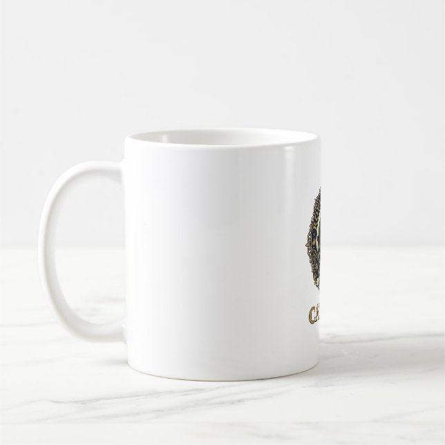 Caneca De Café Presente Real Medieval Gato Pai Idéia - Real Medie (Esquerda)