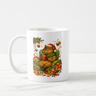 Caneca De Café Presente Retro de Cacau Quente Natal Caótico e Aco