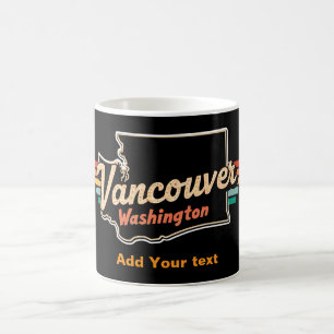 Caneca De Café Presente Retro Vancouver Estado de Washington