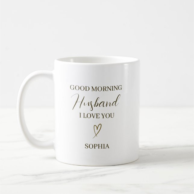 Caneca De Café Presente Romântico Personalizado para Marido de Bo (Esquerda)