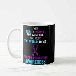 Caneca De Café Presente Roxo Azul Turquesa de Apoio e Prevenção p