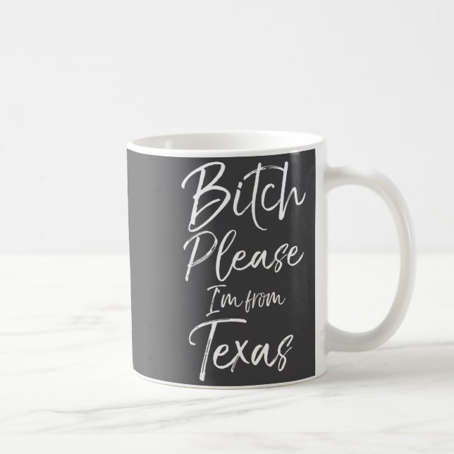 Caneca De Café Presente Simpático Texano Citação Divertida Por Fa (Direita)