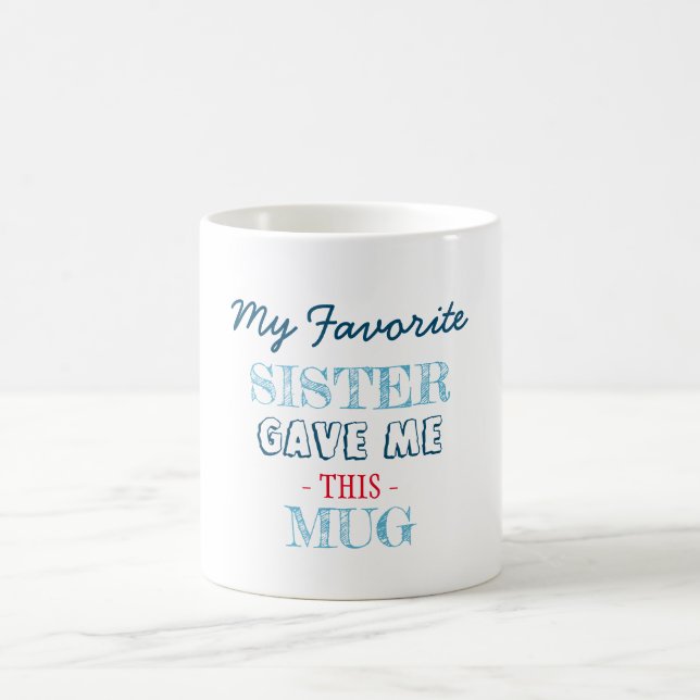 Caneca De Café Presente Simples Favorito da Marinha da Irmã (Centro)