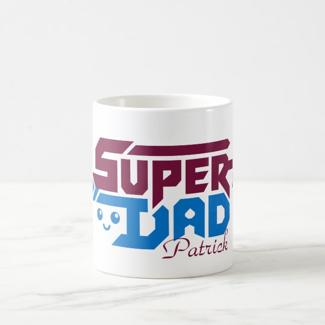 Caneca De Café Presente Super Pai Gamer – Fofo Retro (Centro)