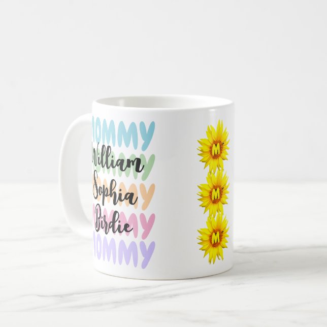Caneca De Café Presente Única para a Mamãe | Nomes Modernos de Cr (Frente Esquerda)
