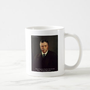 Caneca De Café Presentes/Camisetas com Citação de Teddy Roosevelt