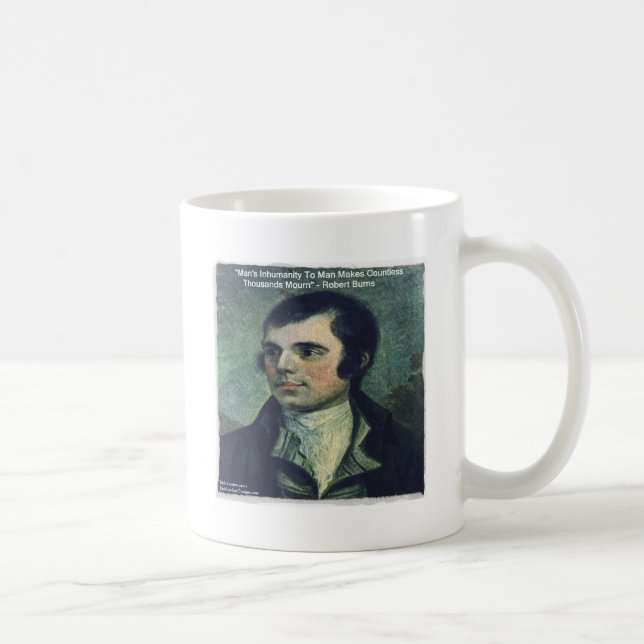 Caneca De Café Presentes com a Citação "Inumanidade do Homem" de  (Direita)