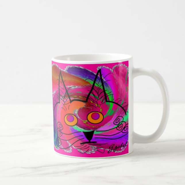 Caneca De Café Presentes da arte dos amantes do gato preto (Direita)