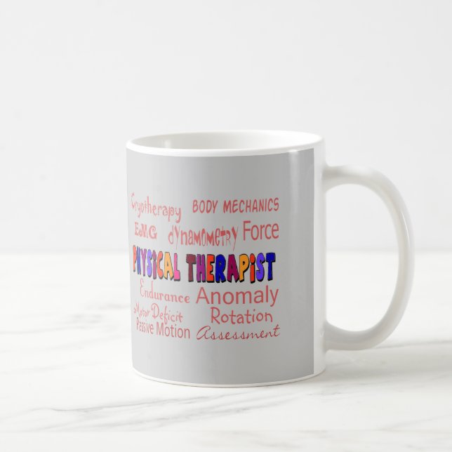 Caneca De Café Presentes da terminologia do fisioterapeuta (Direita)