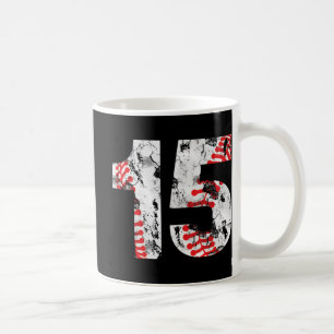 Caneca De Café Presentes de 15 anos Número 15 Birthda de 15 de Ba