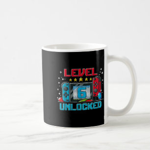 Caneca De Café Presentes de 6º Aniversário Meninos Vídeo Nível 6