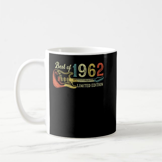 Caneca De Café Presentes de 60 anos para homens mulheres Guitarve (Esquerda)