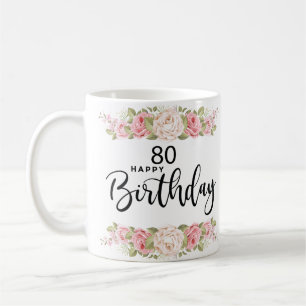 Caneca De Café Presentes De 80 De Aniversário Para Mulheres