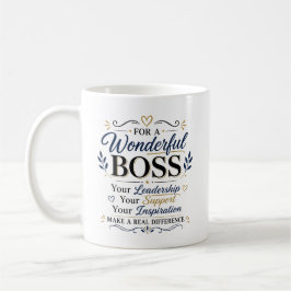 Caneca De Café Presentes de Apreciação ao Chefe – Obrigado