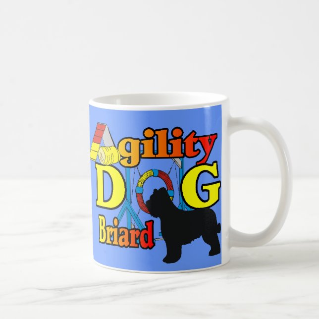 Caneca De Café Presentes de Camisas de Agilidade Briard (Direita)