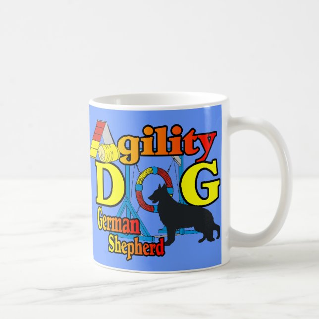 Caneca De Café Presentes de Camisas de Agilidade do german shephe (Direita)