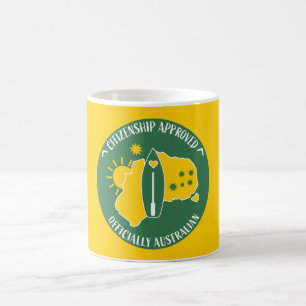 Caneca De Café Presentes de Cidadania Australiana Parabéns