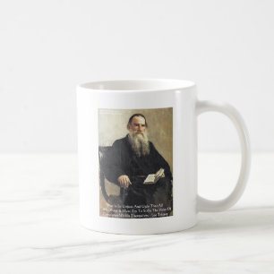 Caneca De Café Presentes de Citação de Sabedoria "A Guerra é Inju