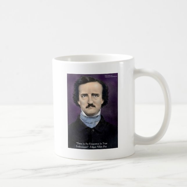Caneca De Café Presentes de Citação de Sabedoria "Entusiasmo" de  (Direita)