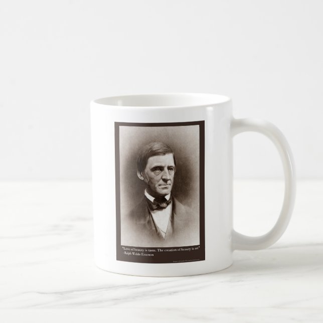 Caneca De Café Presentes de Citações de Arte/Beleza da Emerson Ca (Direita)