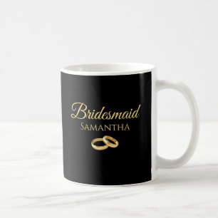Caneca De Café Presentes de damas-de-Dourada e negra