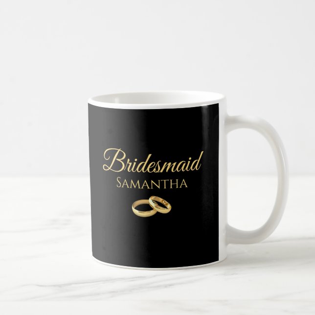 Caneca De Café Presentes de damas-de-Dourada e negra (Direita)