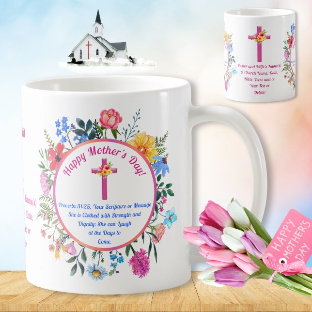 Caneca De Café Presentes de dia de as mães em BULK para a Igreja, (Bulk Mother's Day gifts for church. Proverbs 31 mug. Christian Mother's Day Gifts. Proverbs 31:25.)