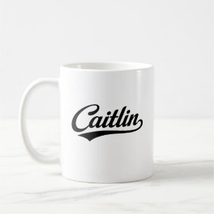 Caneca De Café Presentes de família primeiro último nome Caitlin