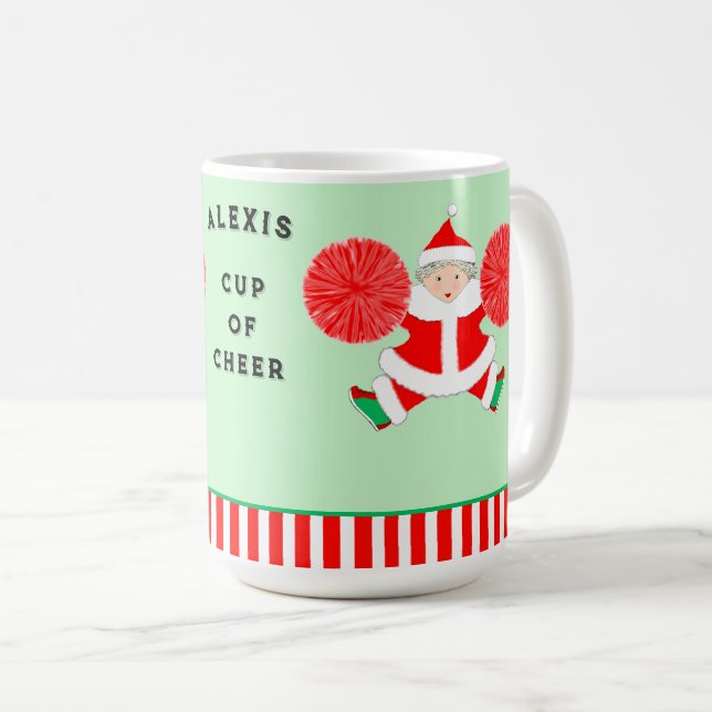Caneca De Café Presentes de Férias para Cheerleader (Frente Esquerda)