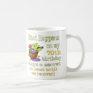 Caneca De Café Presentes de Festa de aniversário 70. O que aconte