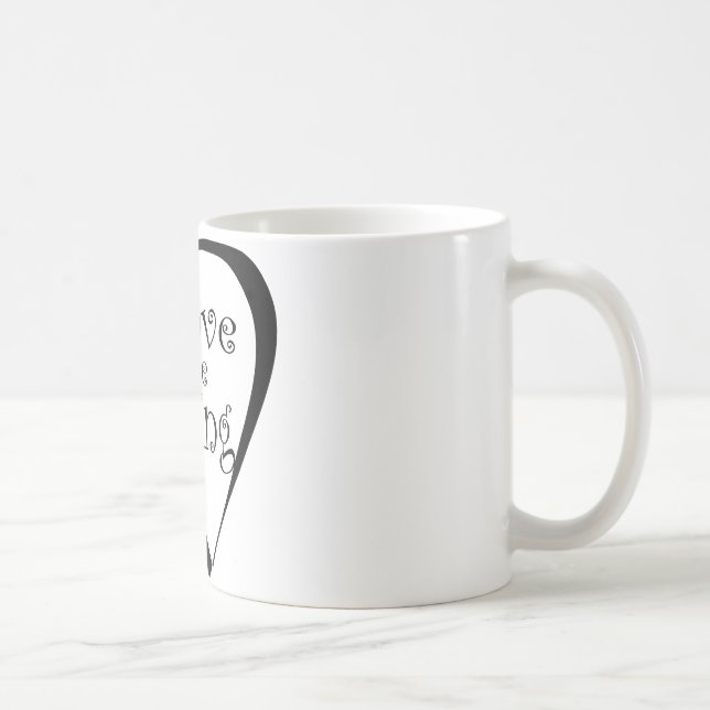 Caneca De Café Presentes de inquietação da paciência do amor do (Direita)