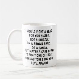 Caneca De Café Presentes de irmã, presente de irmã engraçado, can