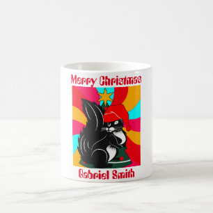 Caneca De Café presentes de natal de esquilo, nome personalizado