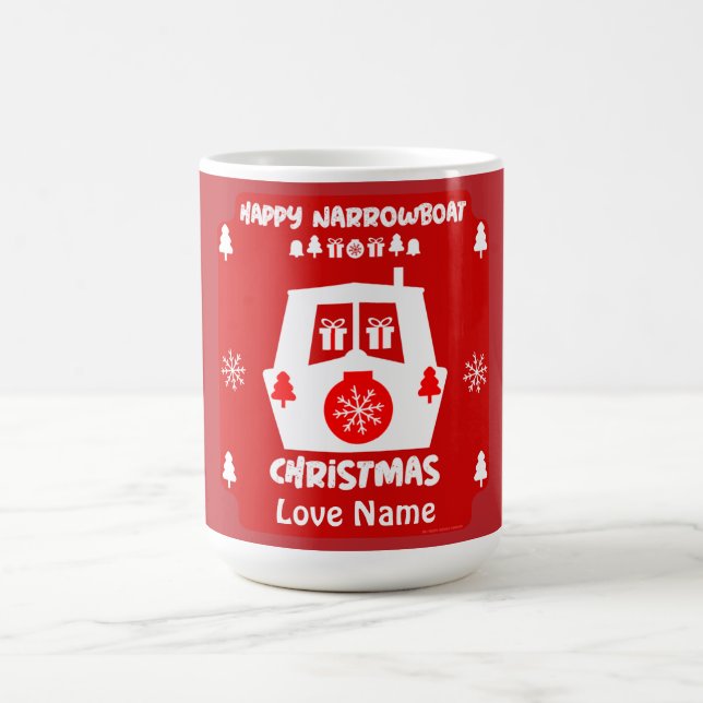 Caneca De Café Presentes de Natal do Canal Narrowboat (Centro)