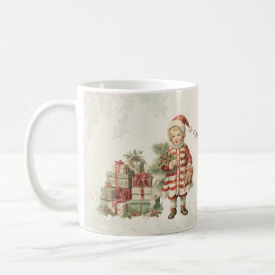 Caneca De Café Presentes de Natal do Retro Vintage Boy