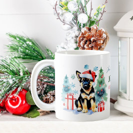 Caneca De Café Presentes de Natal para german shepherd de cão
