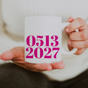 Caneca De Café Presentes de Noivado de Casamento Rosa Quente